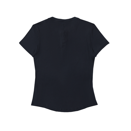 Modal Bodycon Henley Shirt — OA Minimal Logo