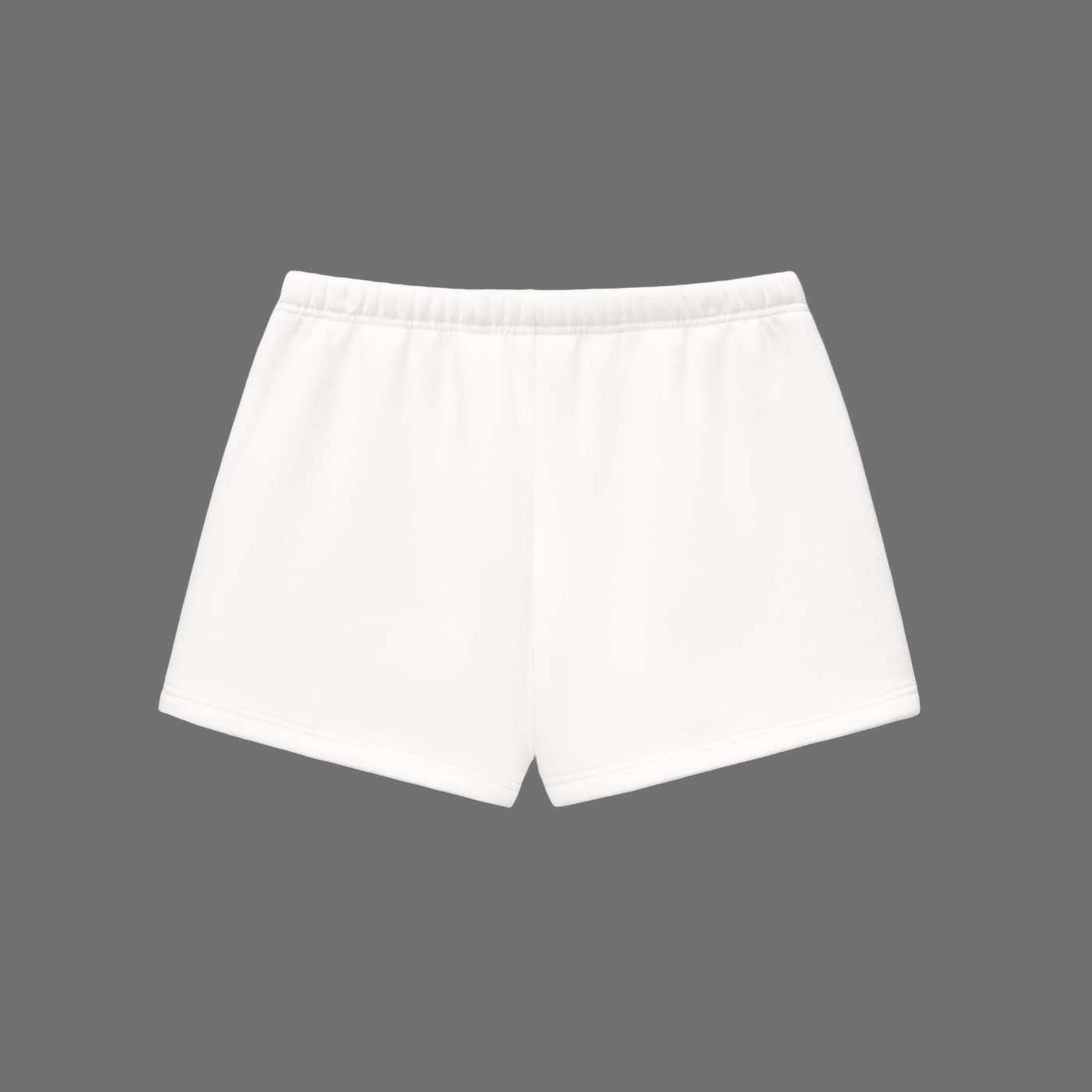 White shorts in front of a white background