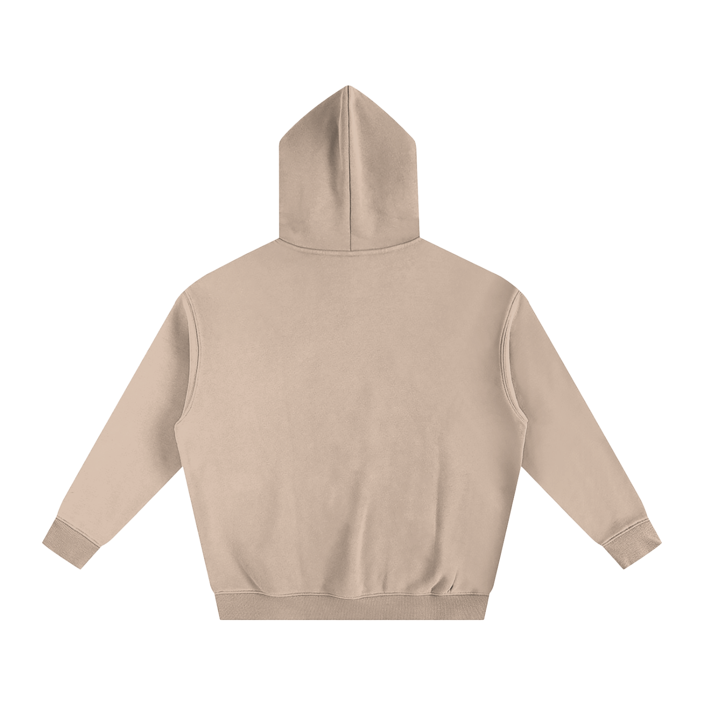 Beige hoodie on a white background