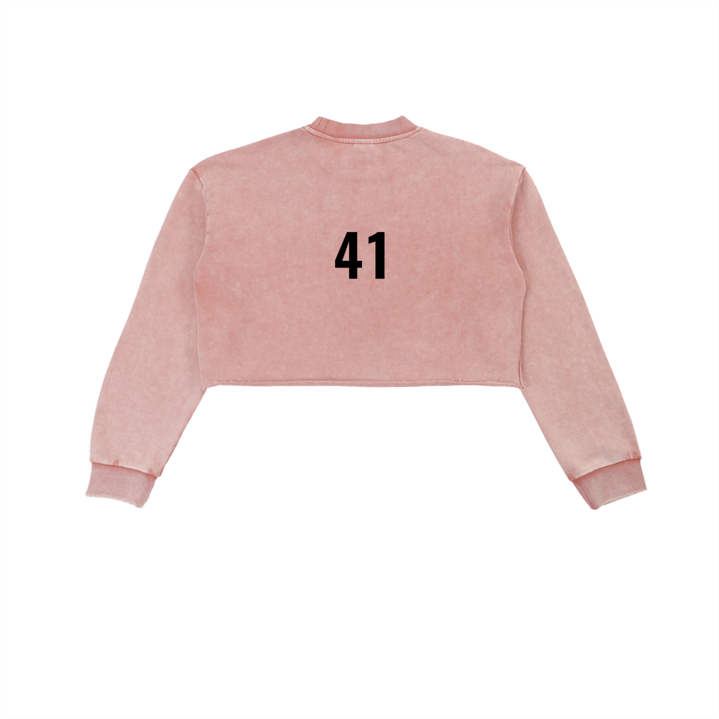 Pink sweatshirt with the number 41 on a white background