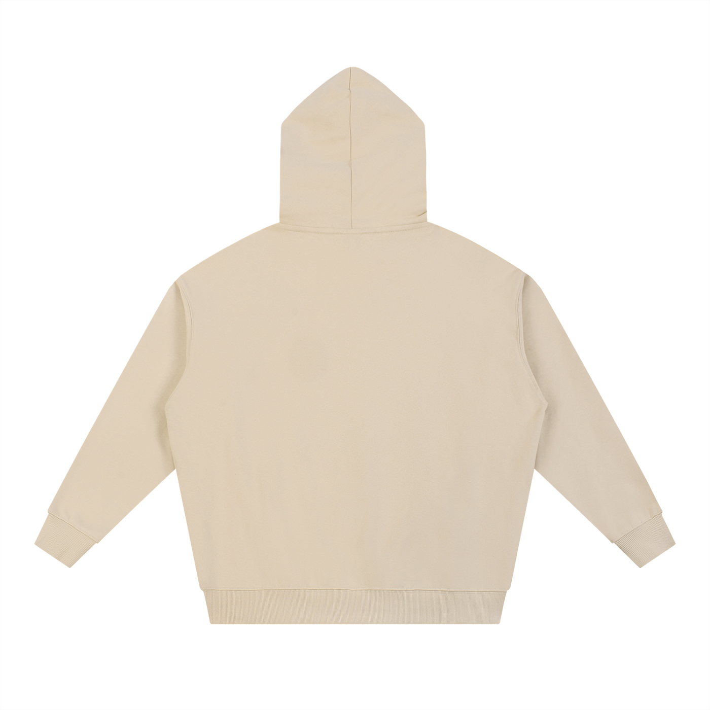 Beige hoodie on a white background
