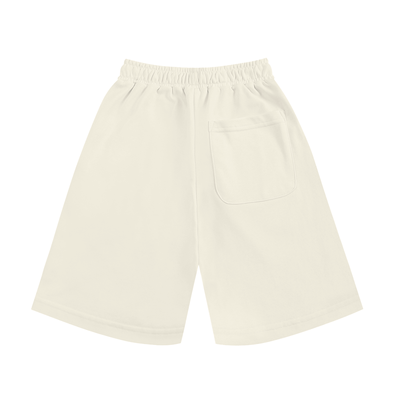 Beige shorts on a white background