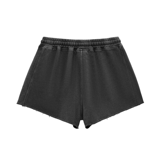 Black shorts on a white background