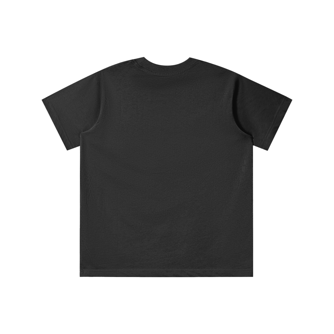 Black t-shirt on a white background