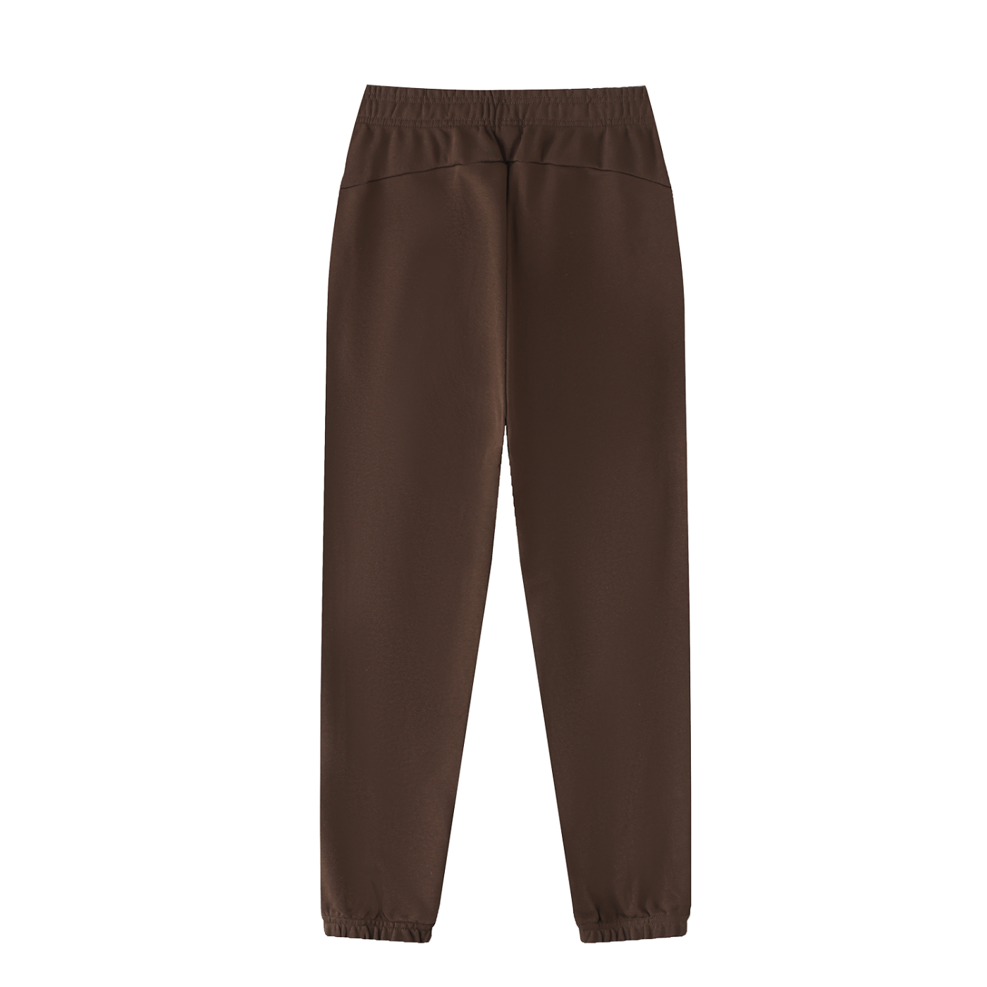 Brown cuffed sweatpants on a white background