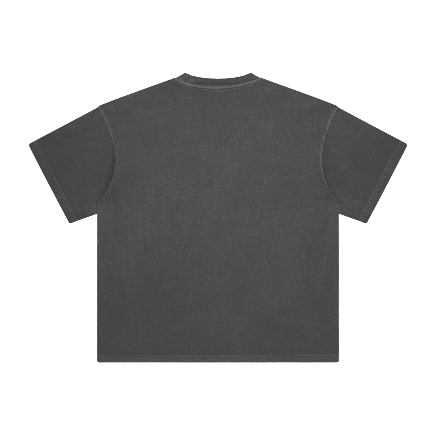 Plain charcoal gray t-shirt on a white background