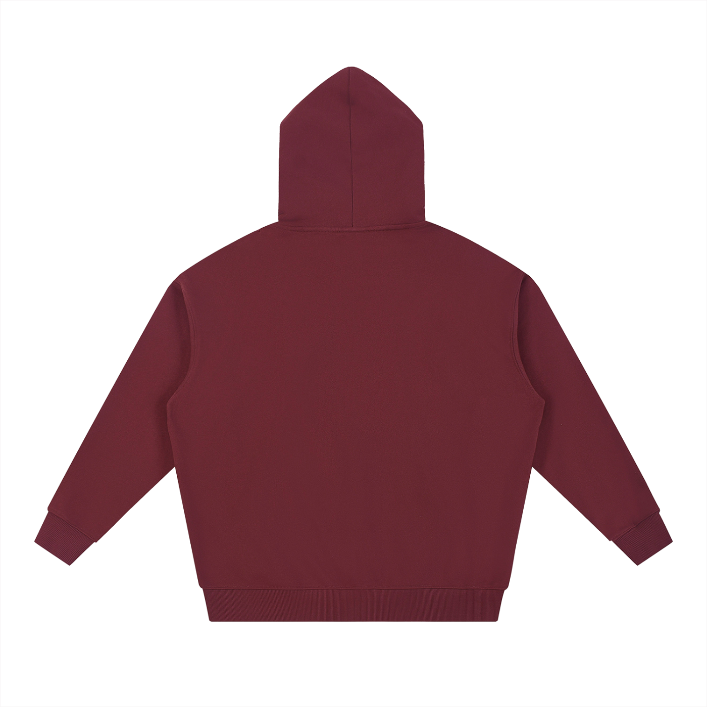 Dark red hoodie on a white background