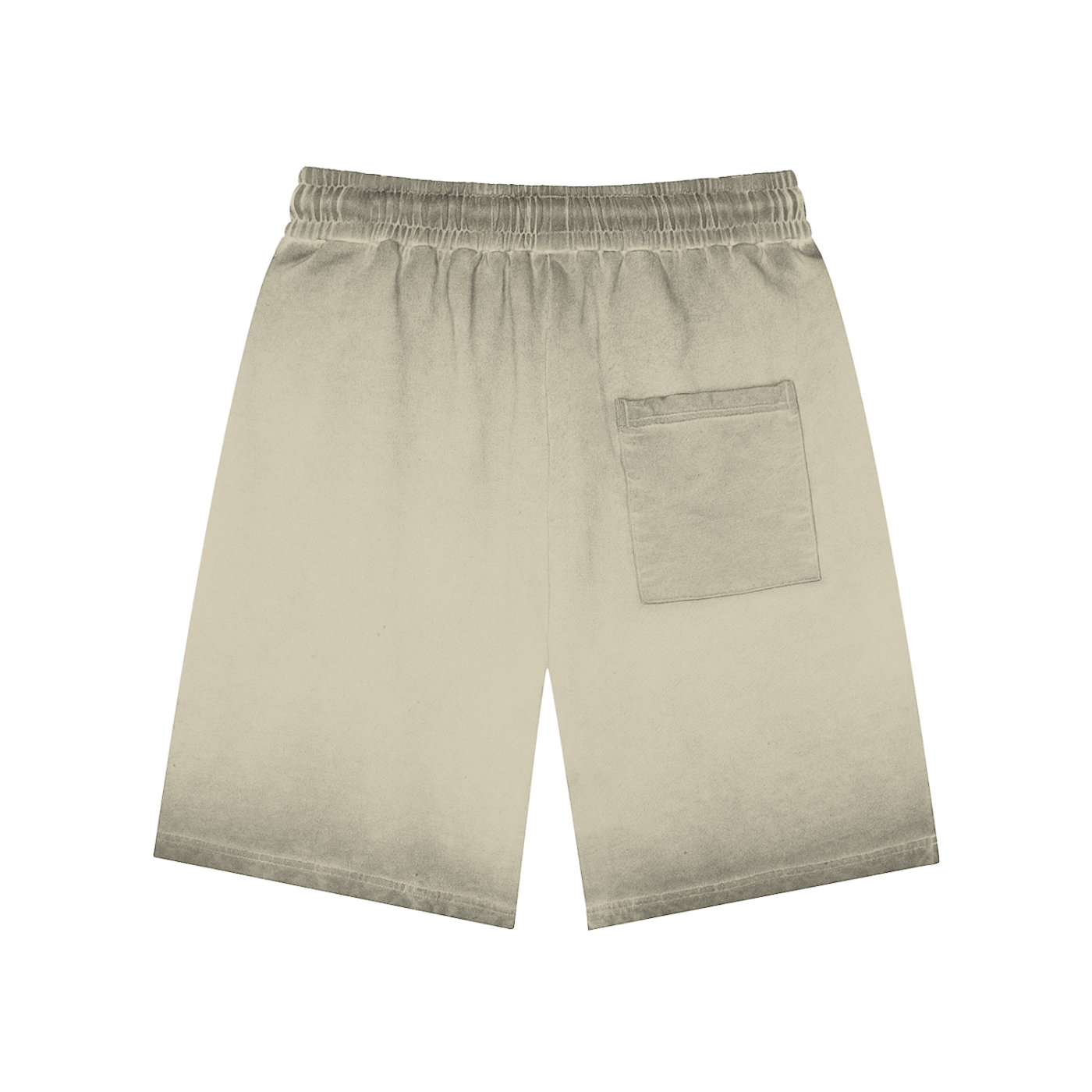 Beige shorts with a pocket on a white background