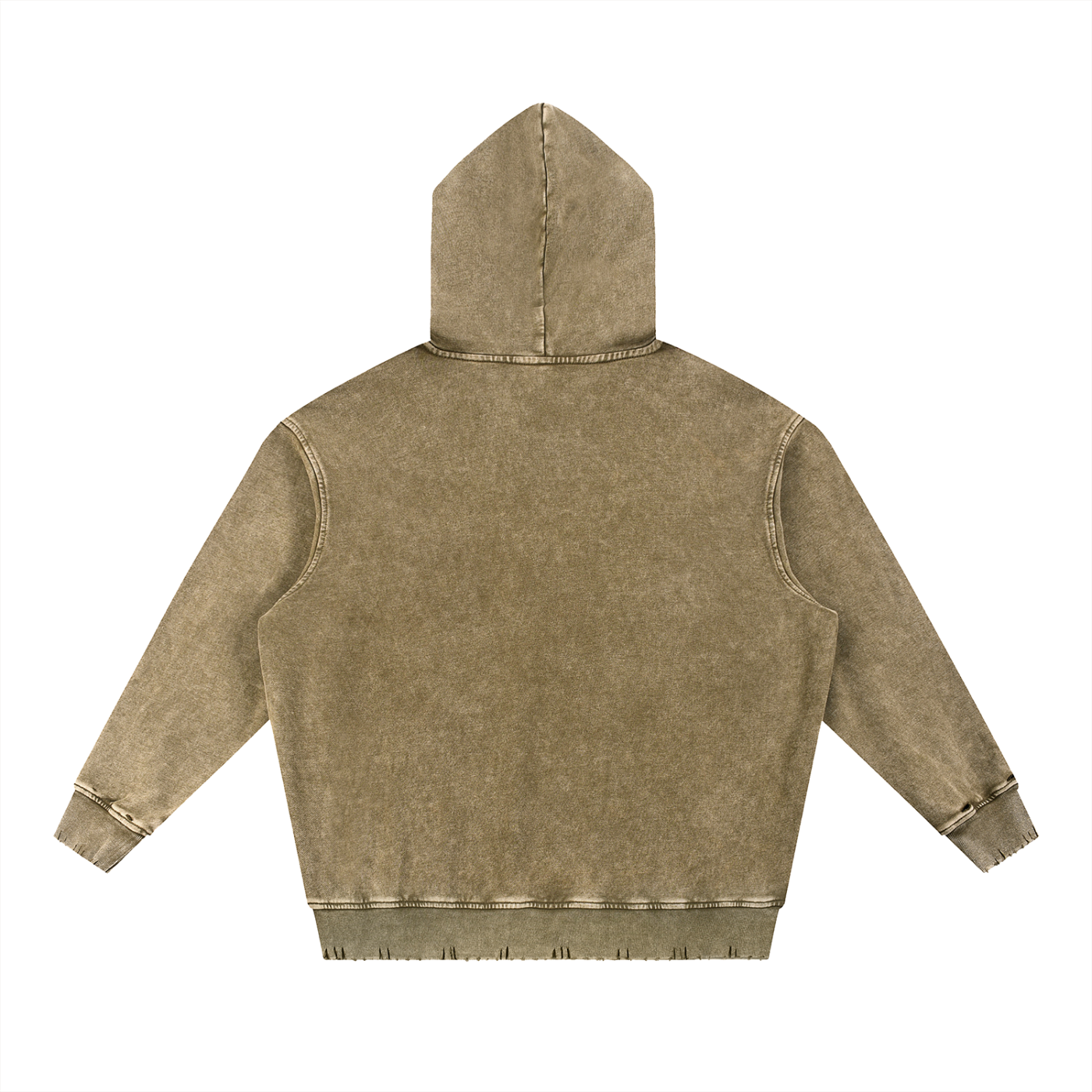 Faded brown hoodie on a white background