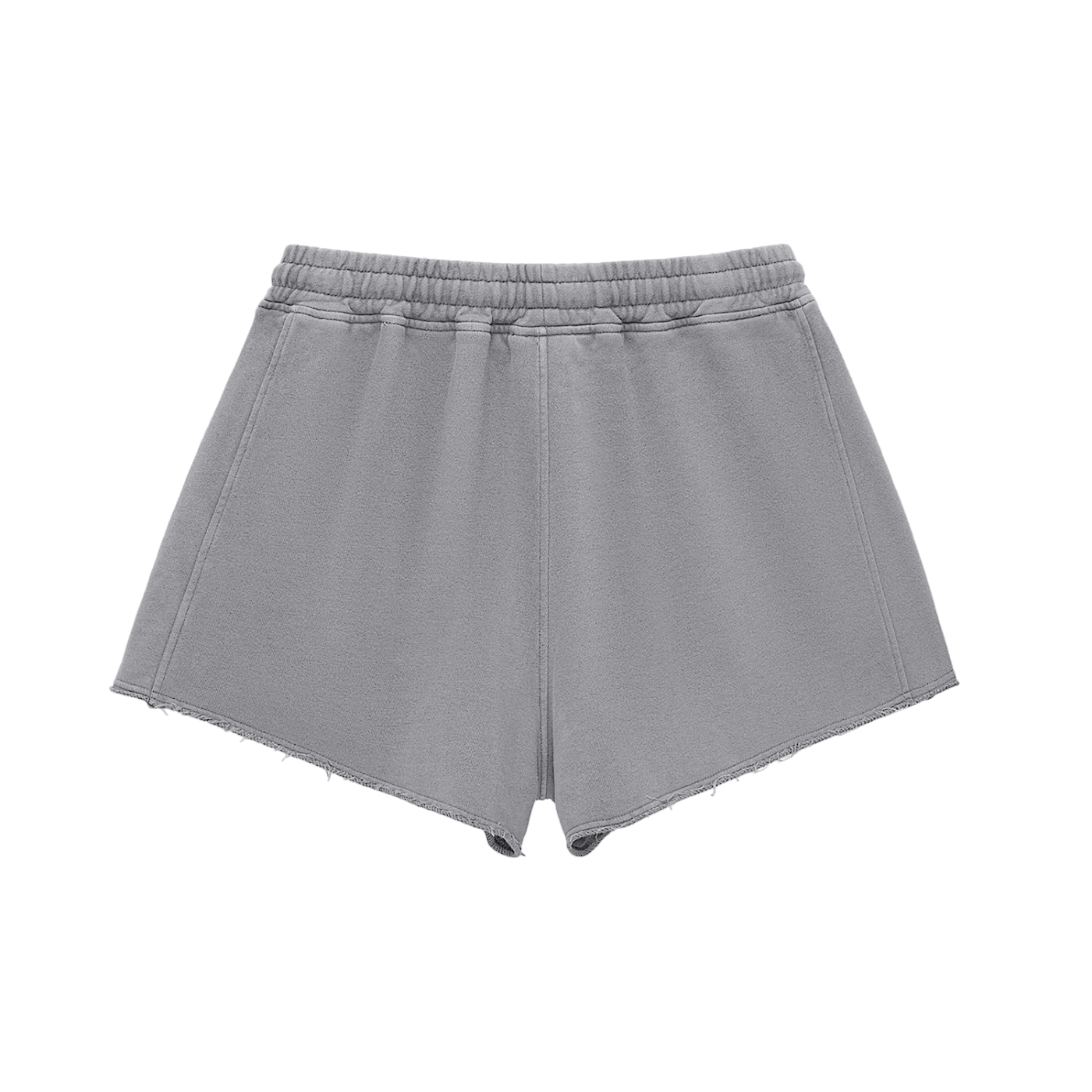 Gray shorts on a white background