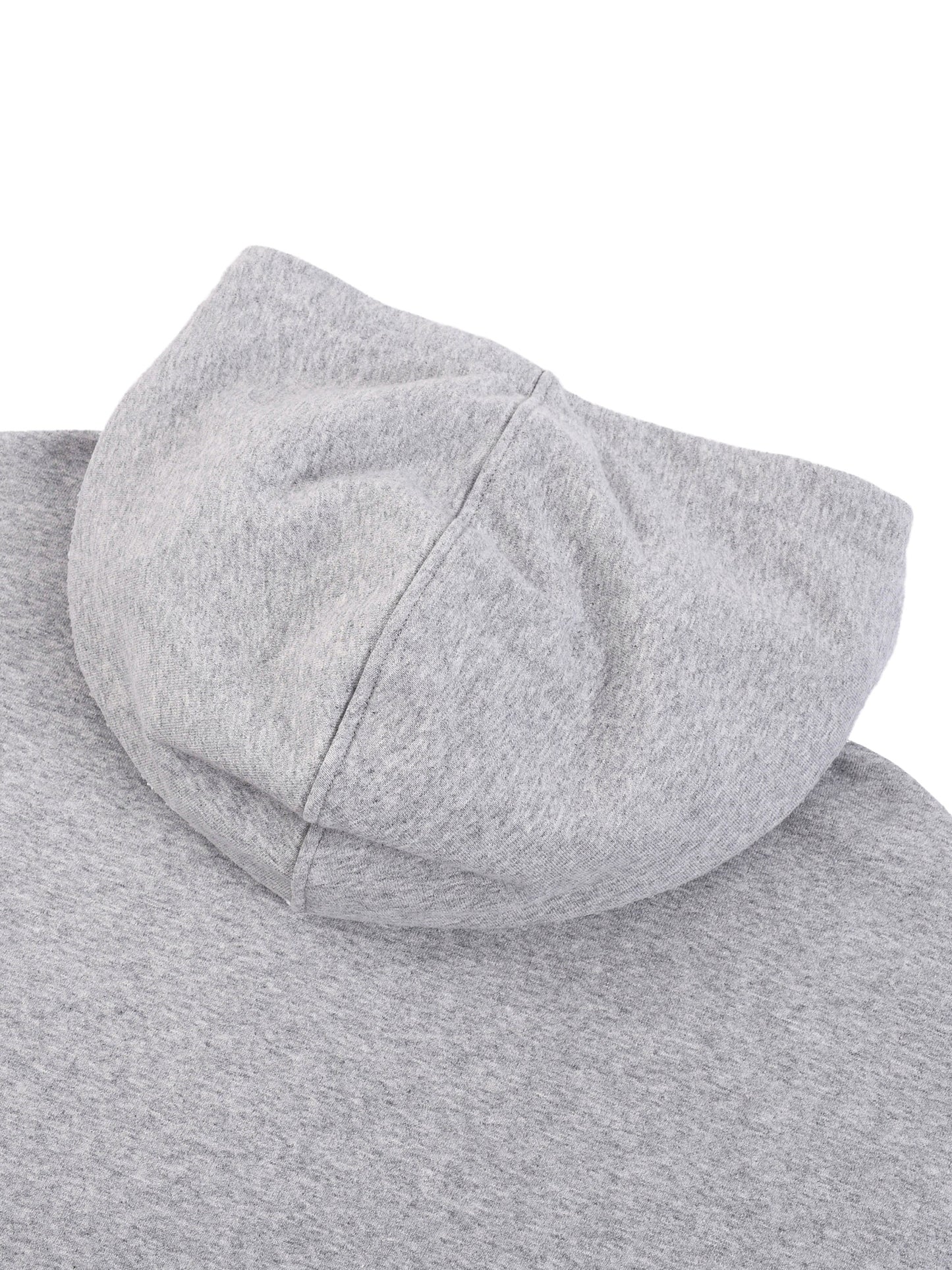 Light Gray hoodie with a wide hood in front of a white background