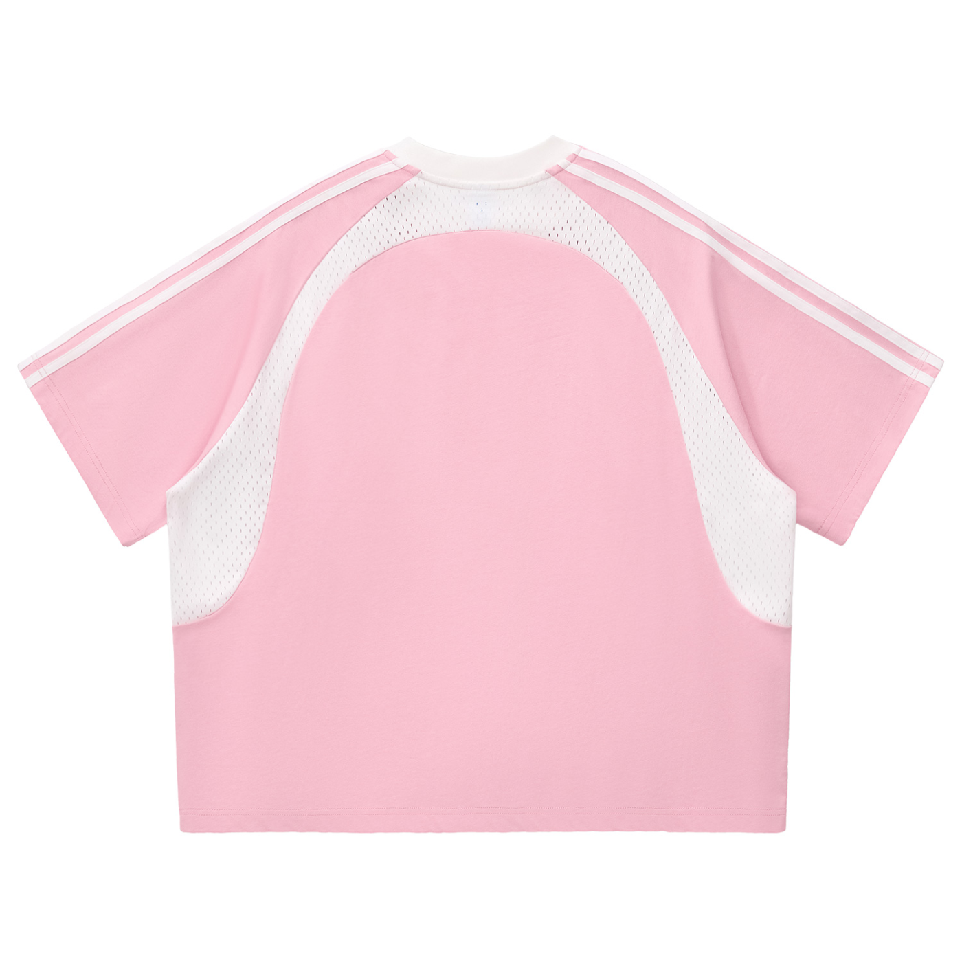 Light Pink athletic shirt with white accents on a white background