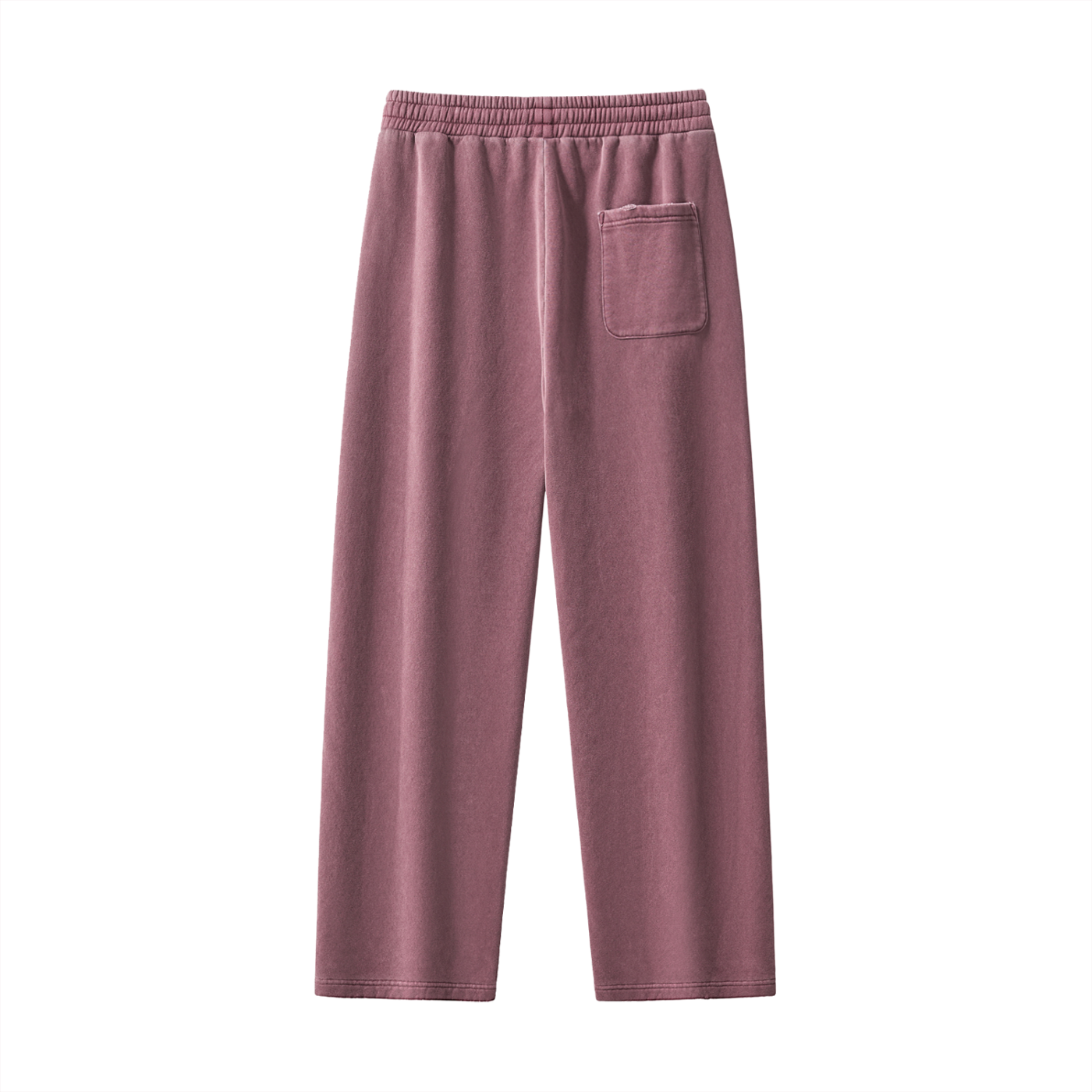 Light Red sweatpants with a pocket on a white background