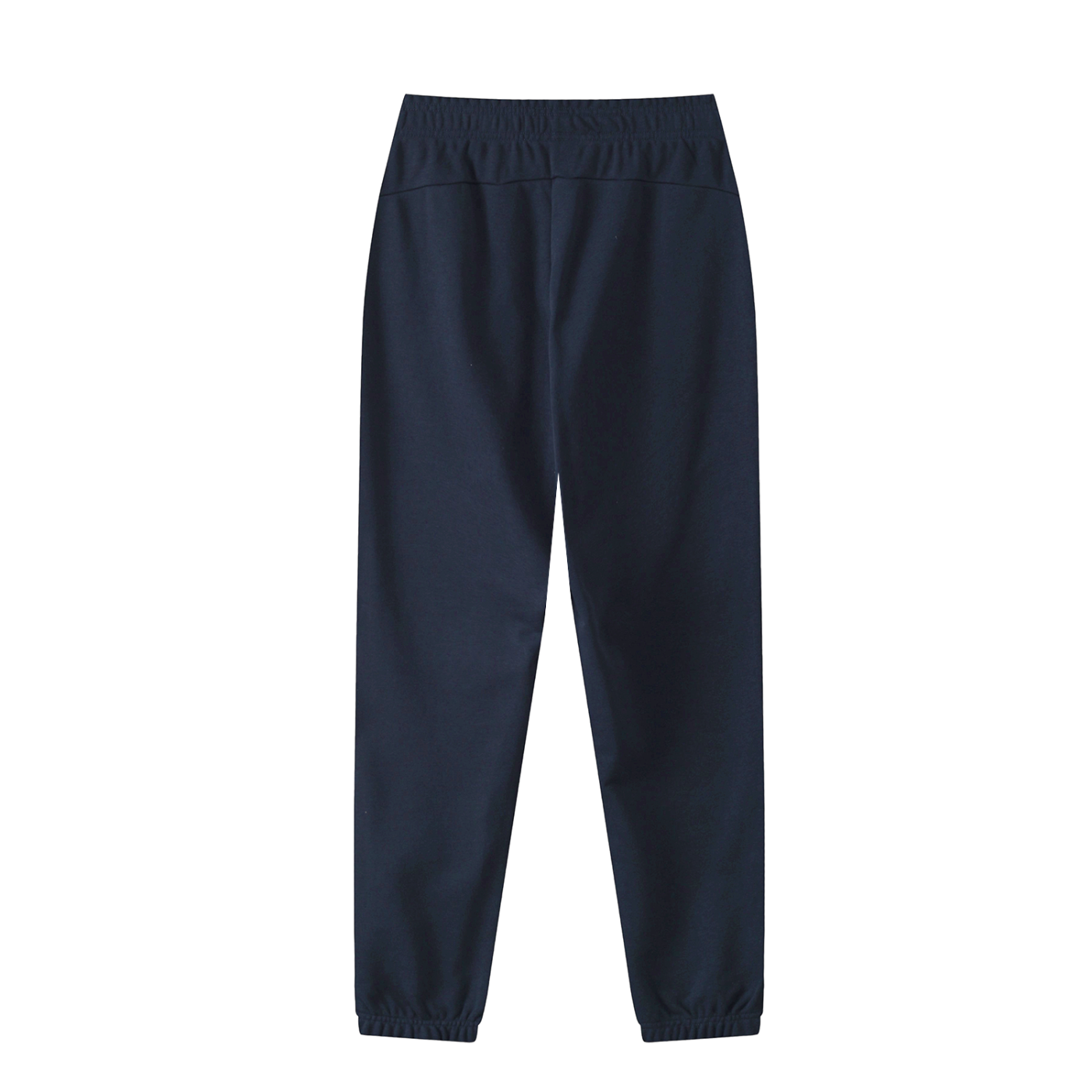 Navy blue sweatpants on a white background