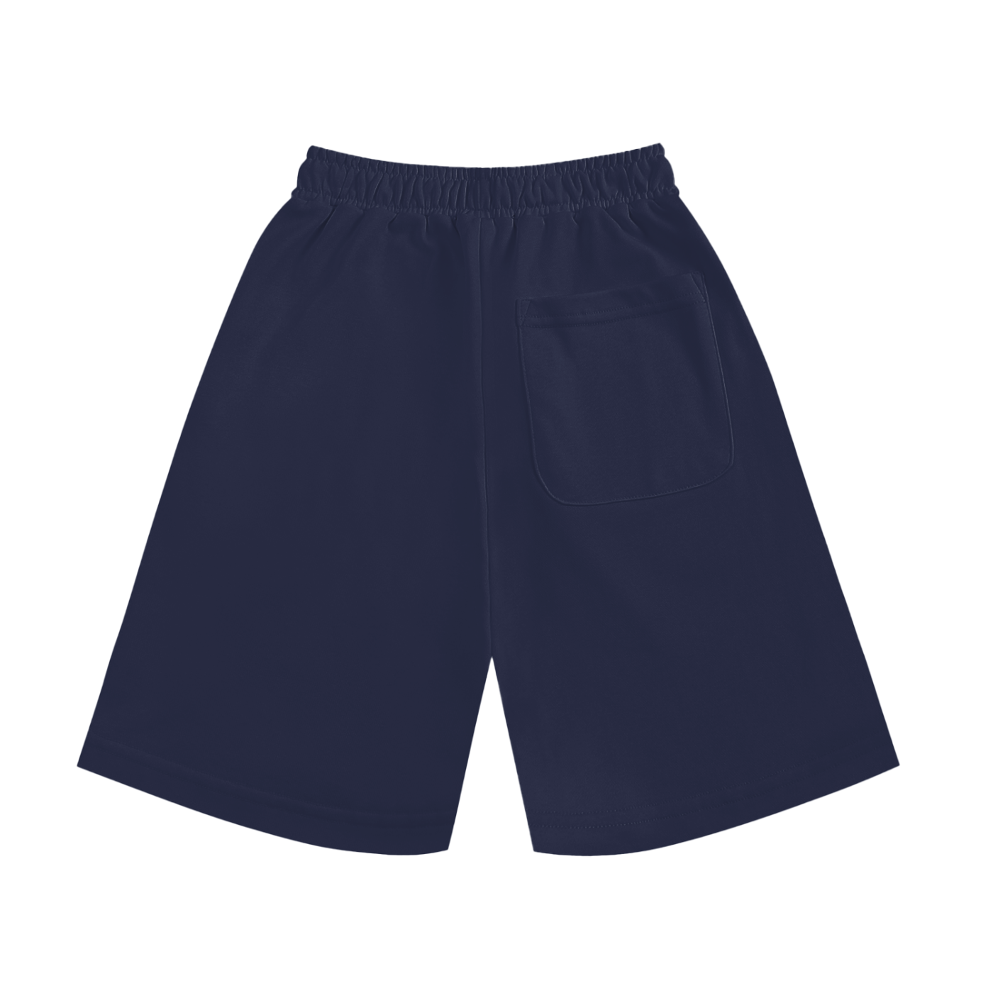 Navy blue shorts on a white background