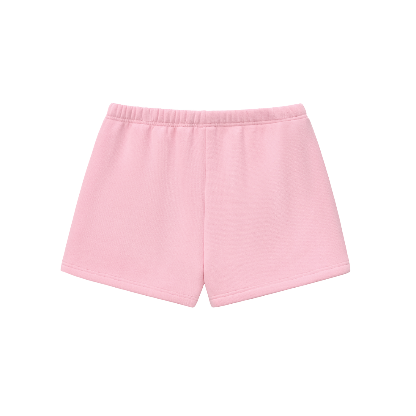 Pink shorts in front of a white background