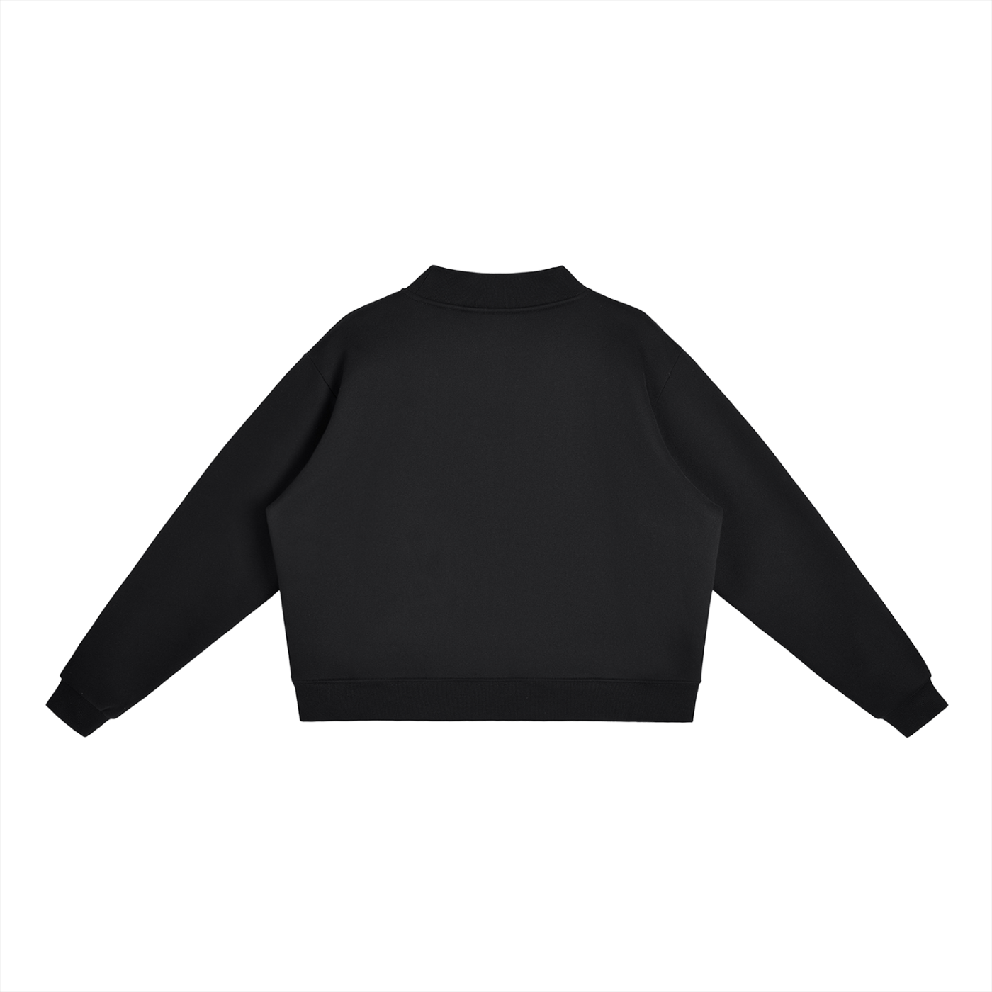 Black sweatshirt on a white background
