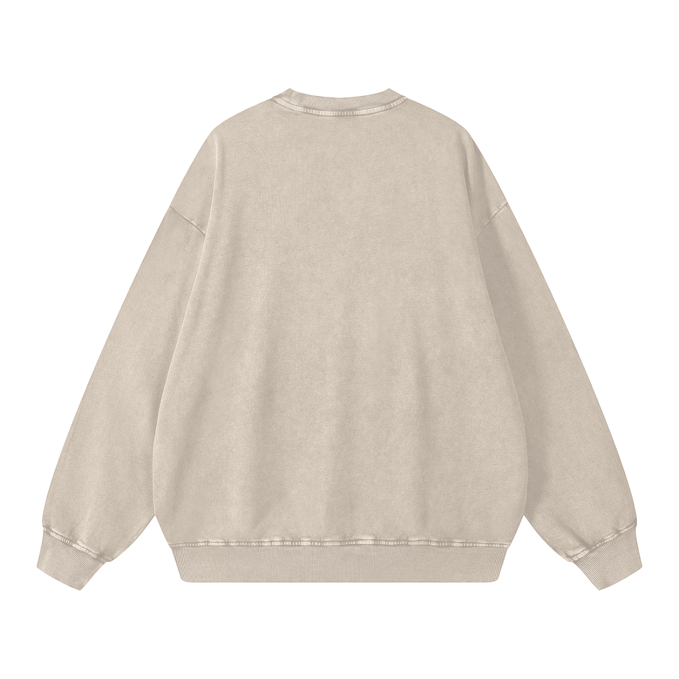 Plain cream sweatshirt on a white background
