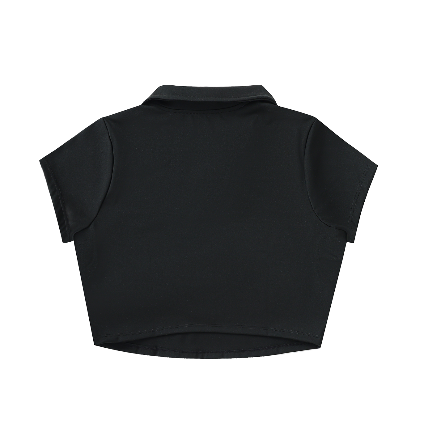 Black sleeveless top on a white background