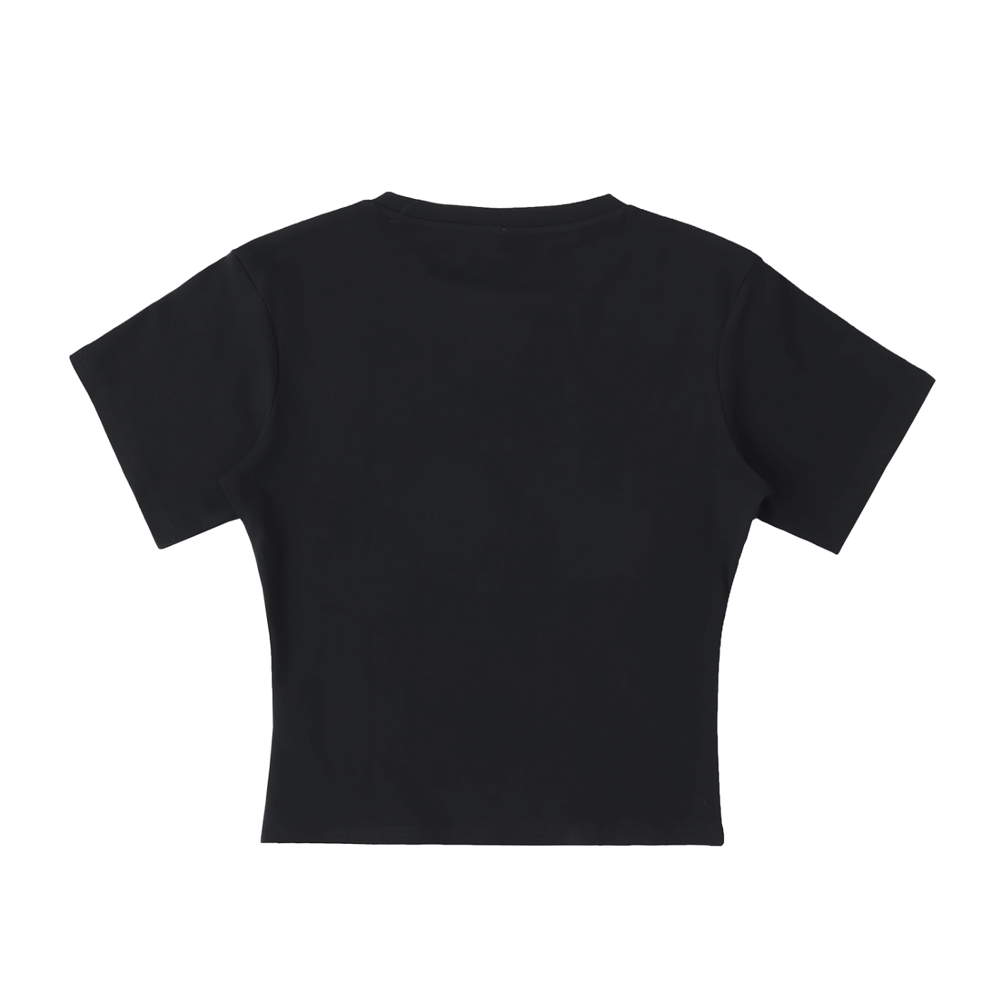 Black t-shirt on a white background