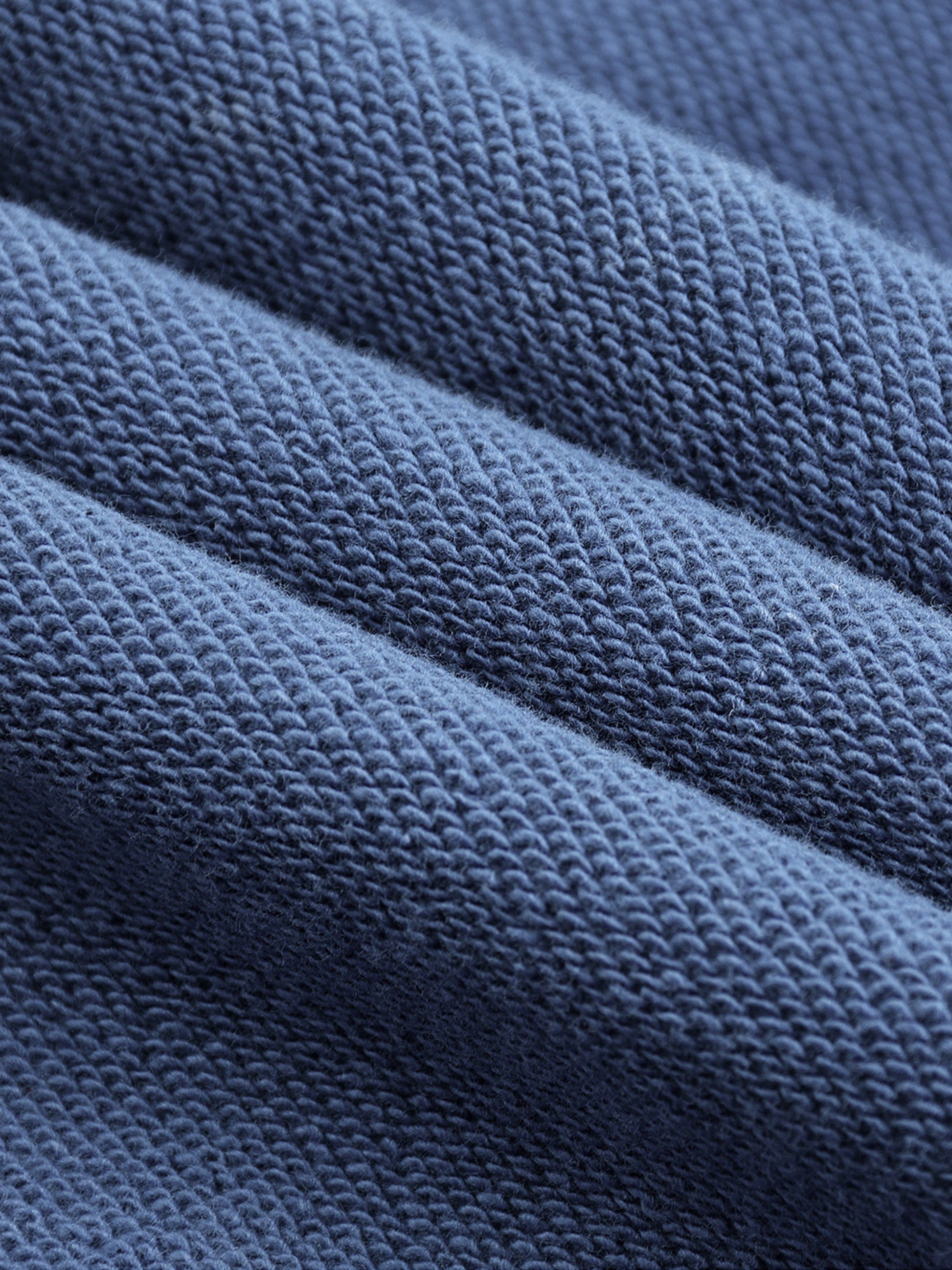 Close-up of blue textured fabric