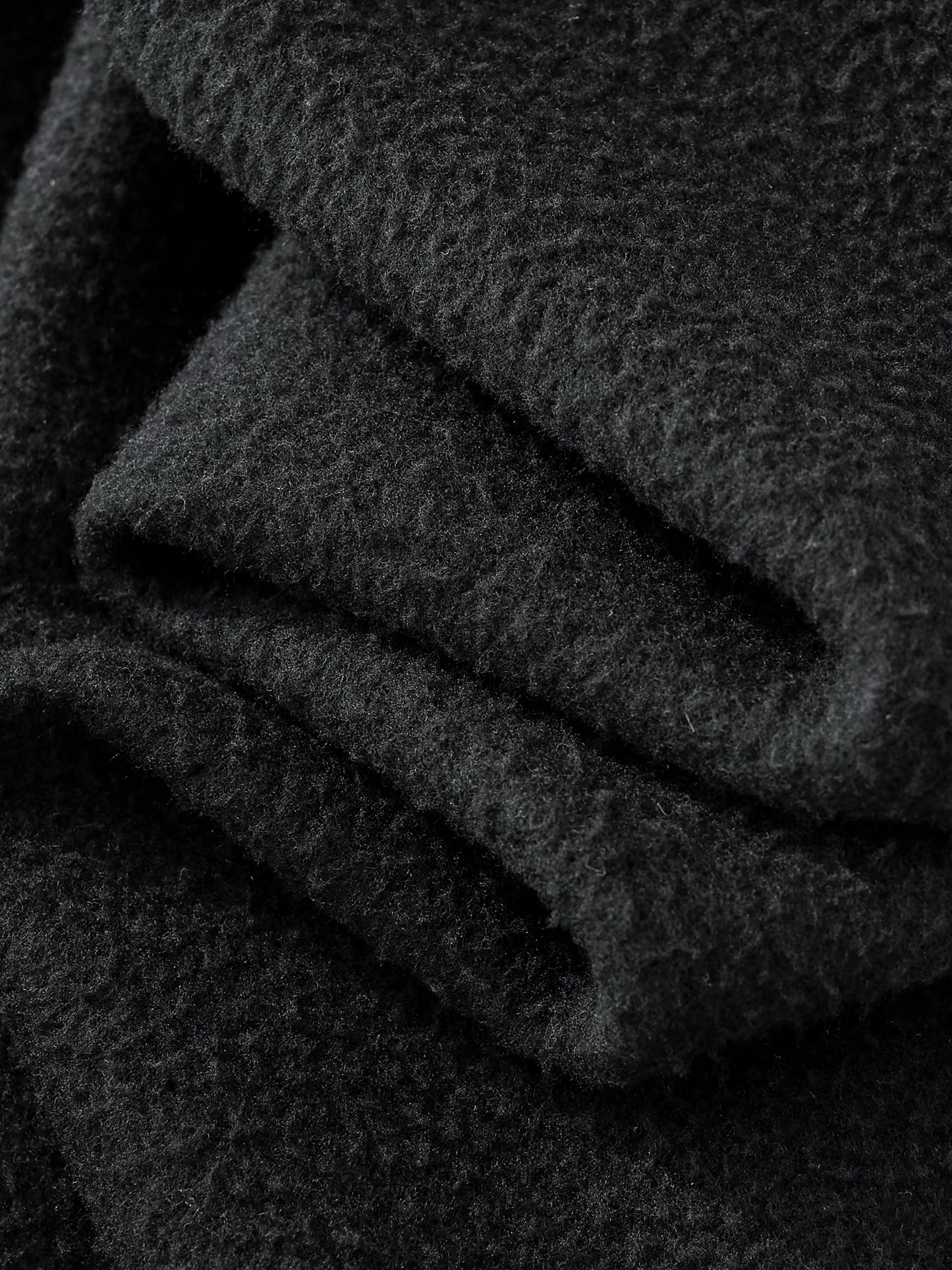 Close-up of black fabric with a textured surface