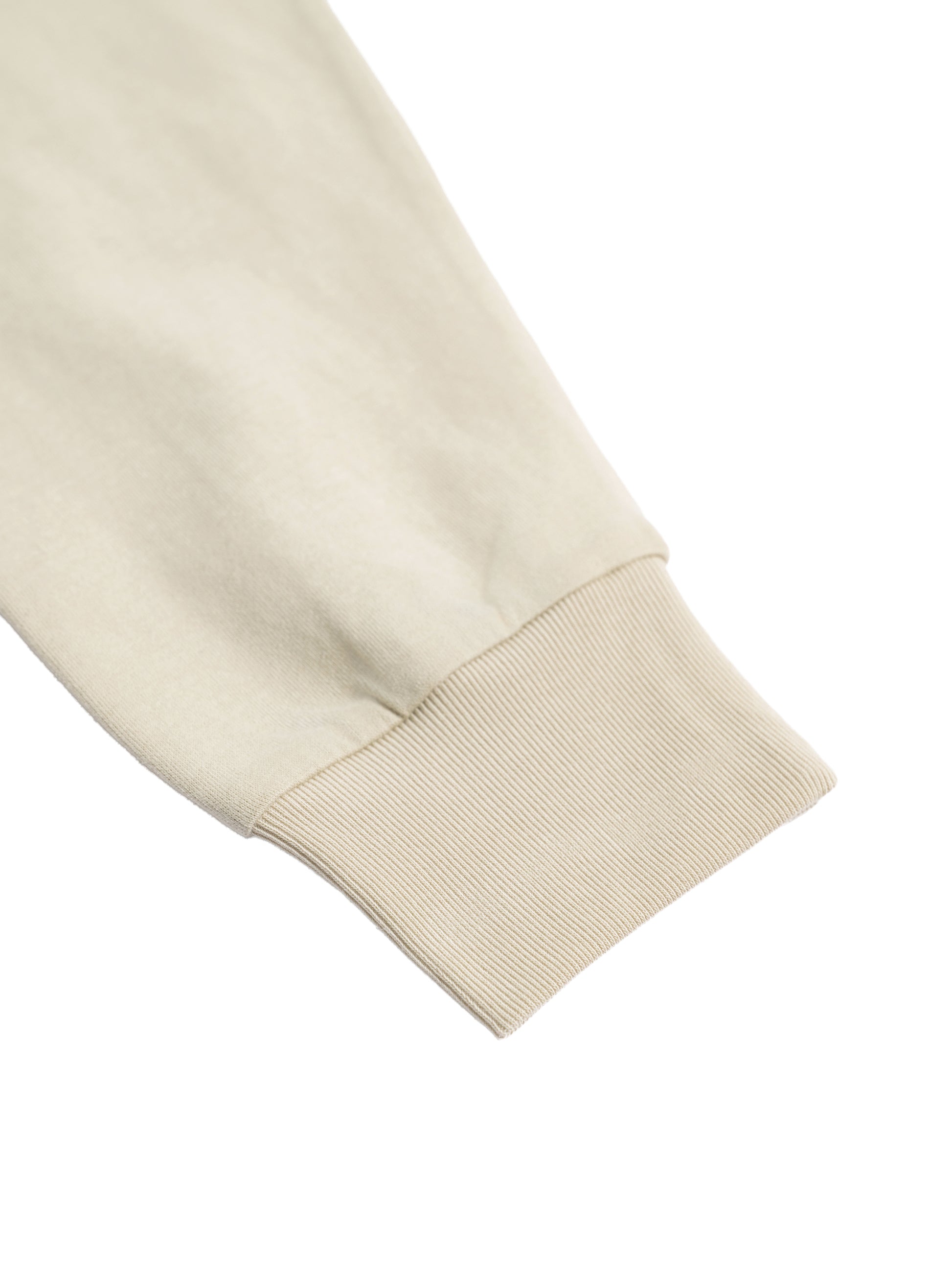 Close-up of a beige sleeve on a white background