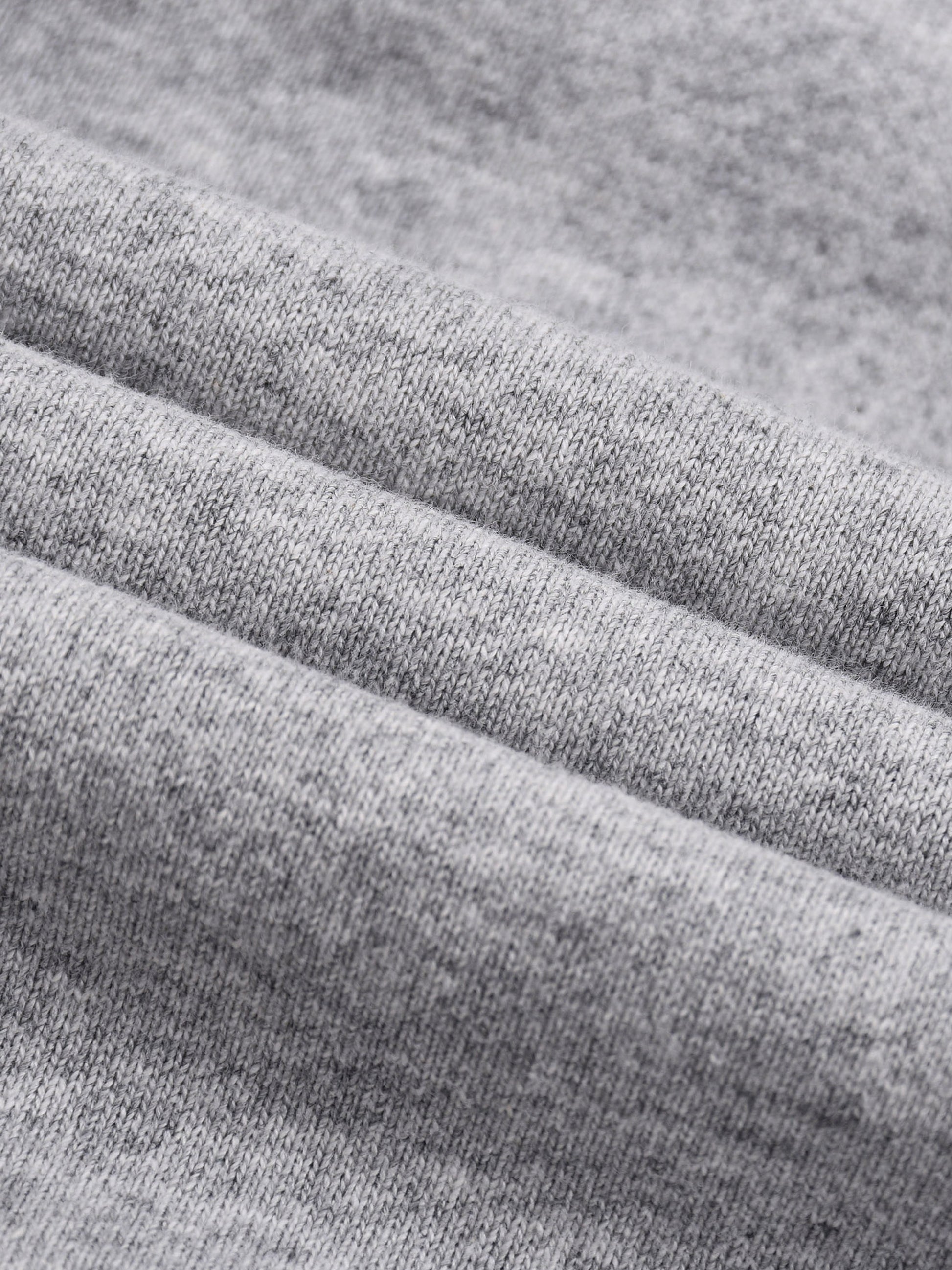 Close-up of gray fabric with a textured pattern in folds