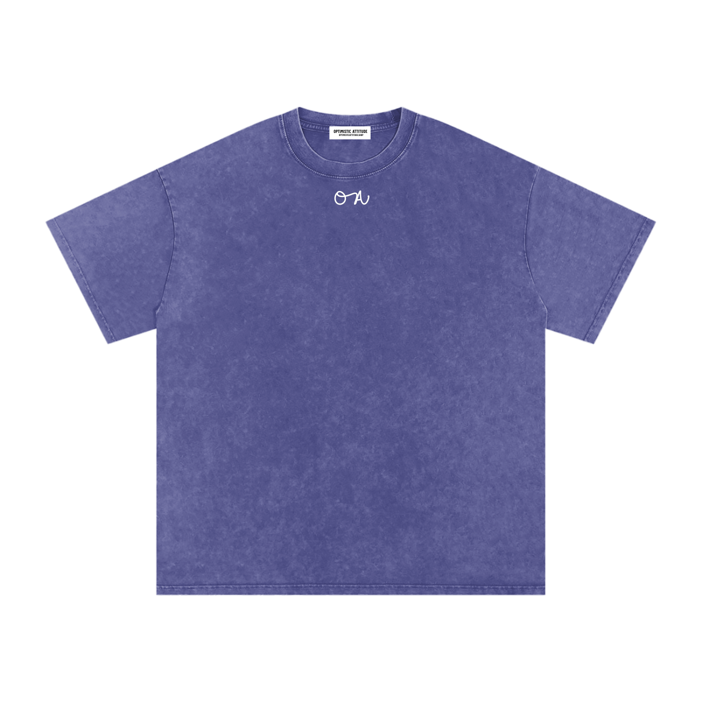 Dark Purple t-shirt with an 'OA' logo in front of a white background