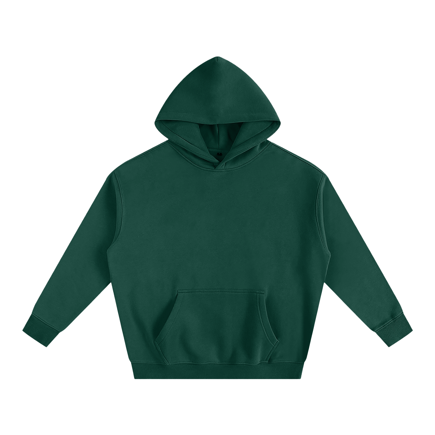 Green hoodie on a white background