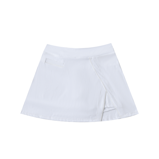 White skirt on a white background