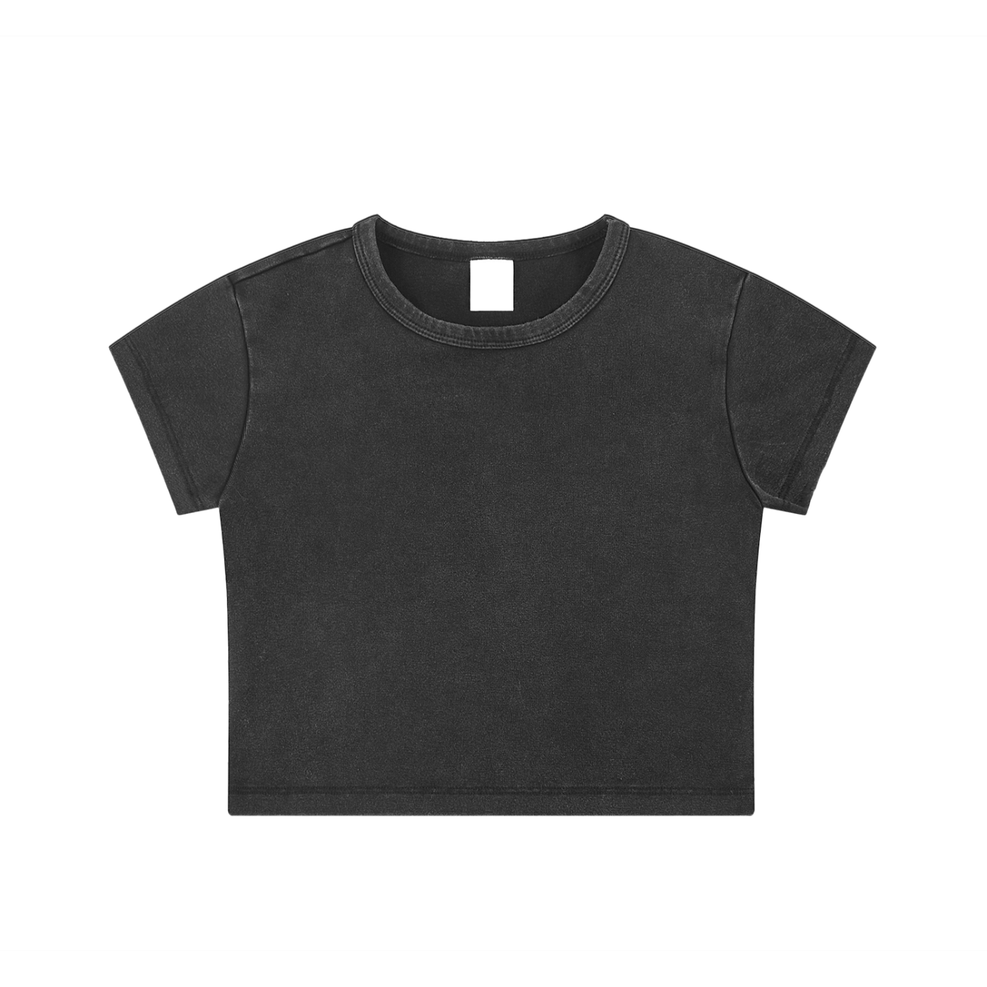 Black t-shirt on a white background