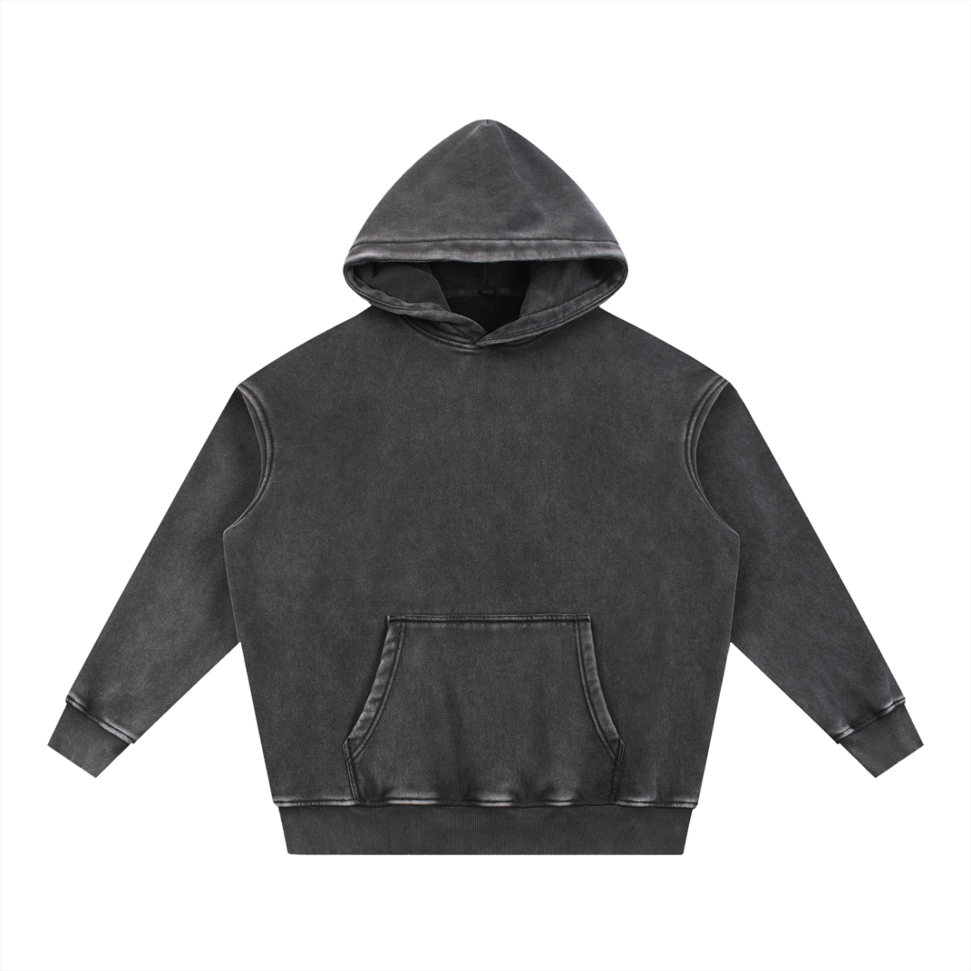 Front of Black hoodie on a white background