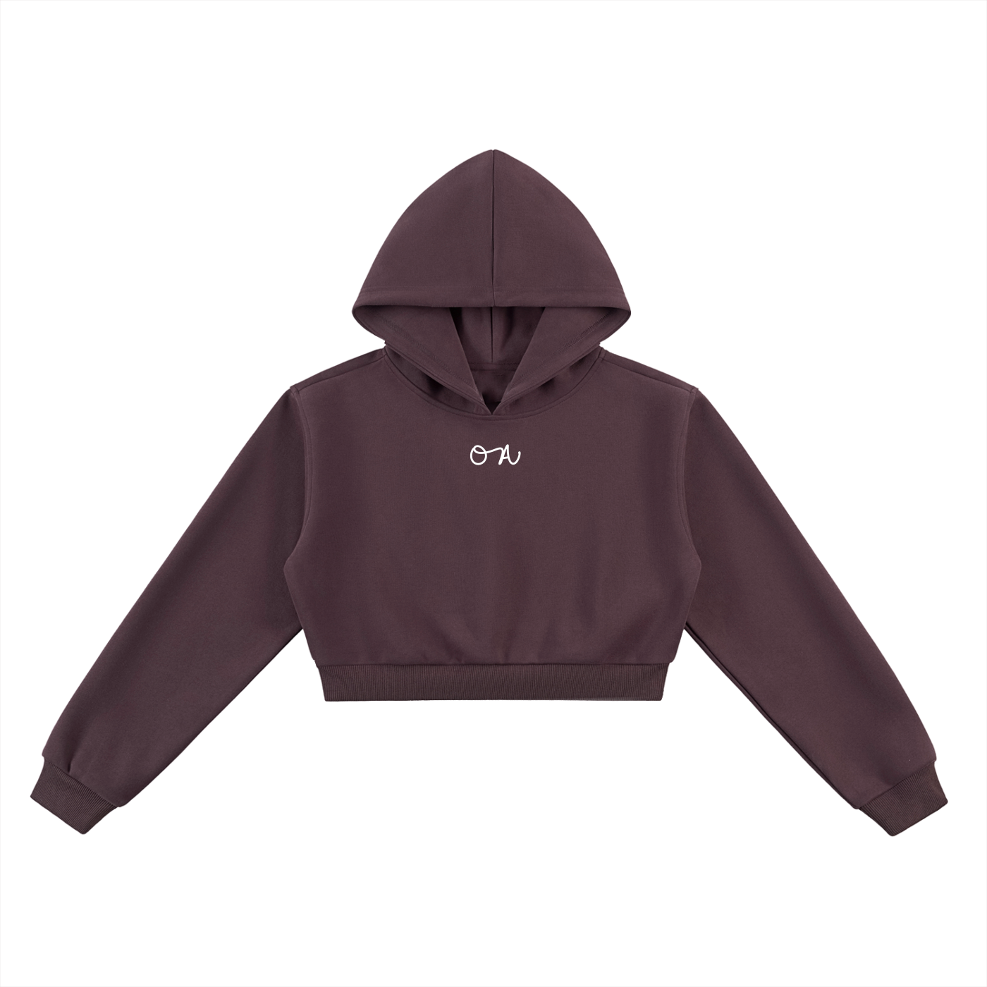 Purple  hoodie with a logo on a white background